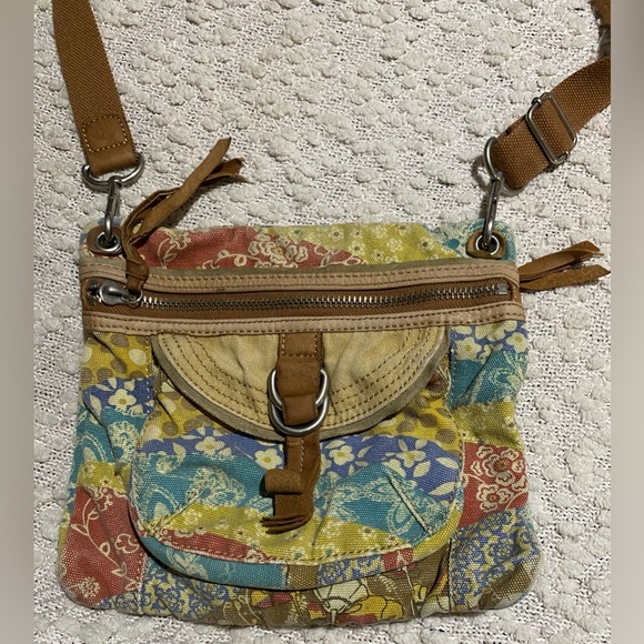 Fossil Maddox Tapestry Purse/Shoulder Bag Boho - Picture 2 of 6